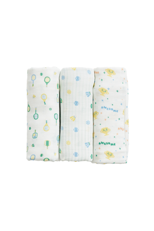 Bamboo Swaddles 3pk - Assorted Designs