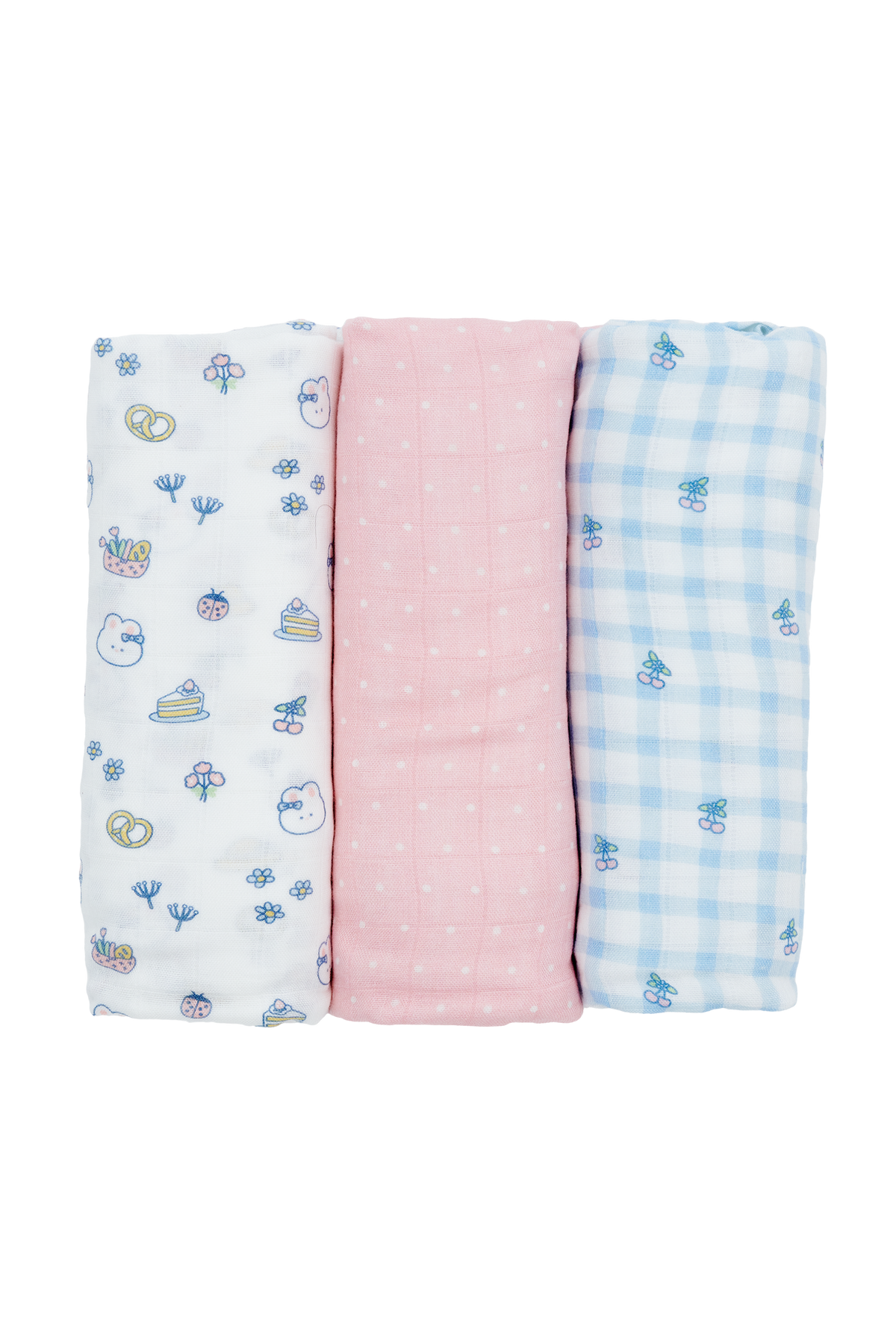 Bamboo Swaddles 3pk - Assorted Designs - Picnic