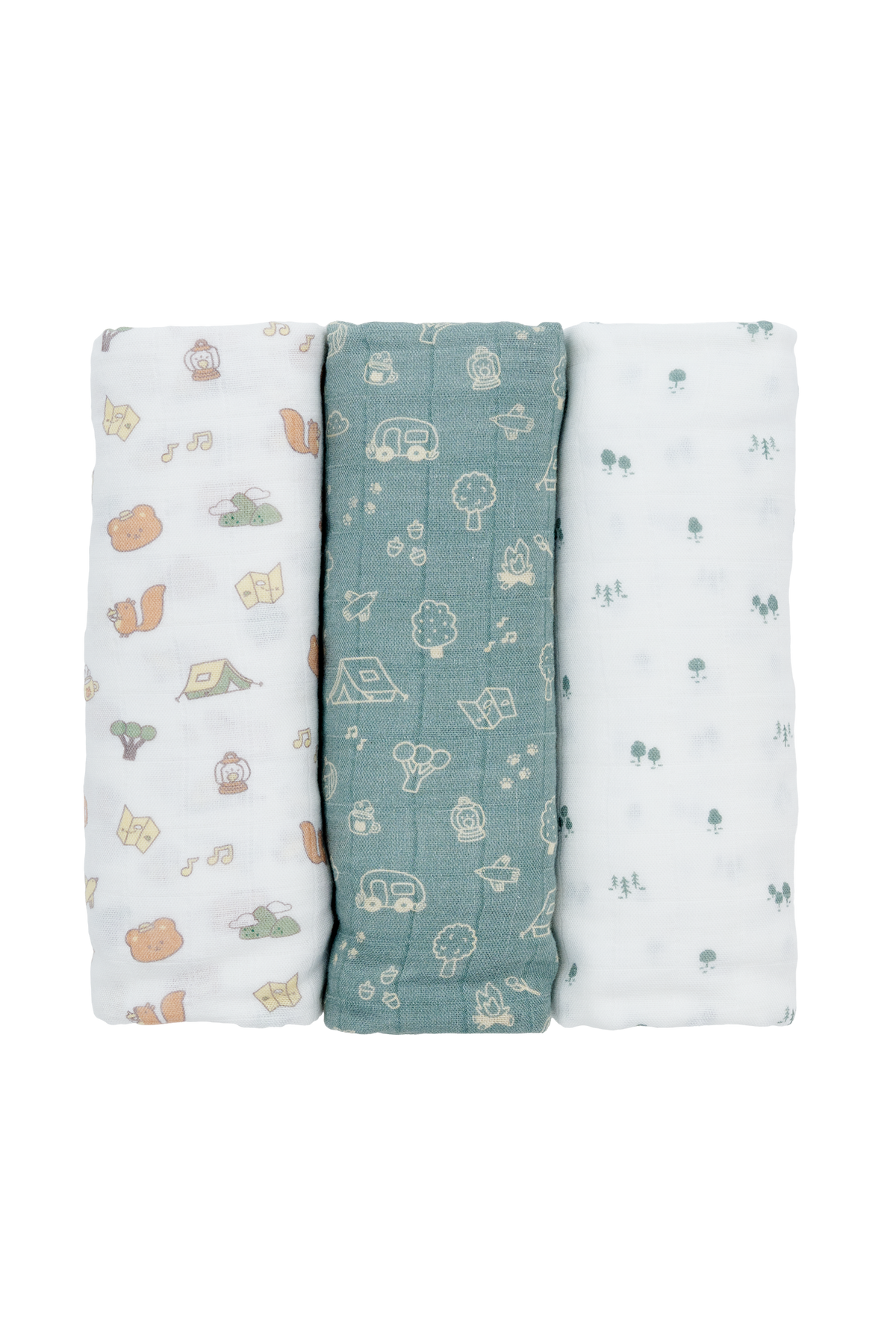 Bamboo Swaddles 3pk - Assorted Designs - Little Camper