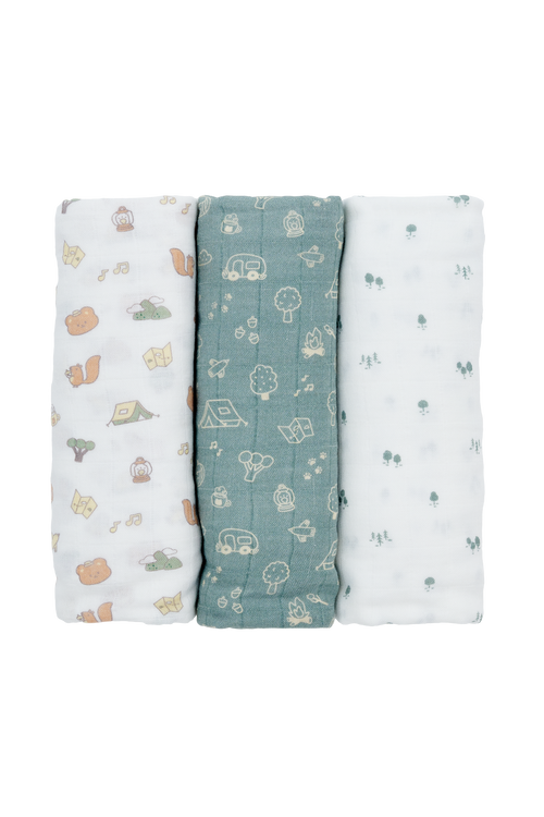 Bamboo Swaddles 3pk - Assorted Designs