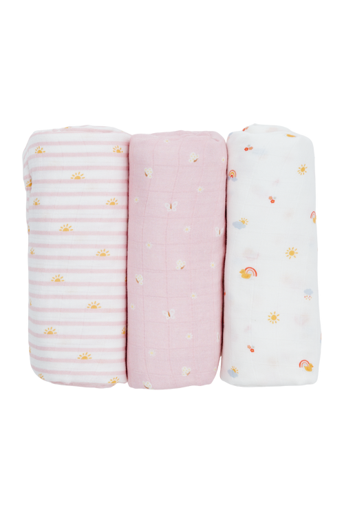Bamboo Swaddles 3pk - Assorted Designs