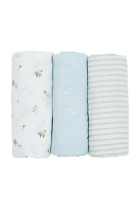 Bamboo Swaddles 3pk - Assorted Designs