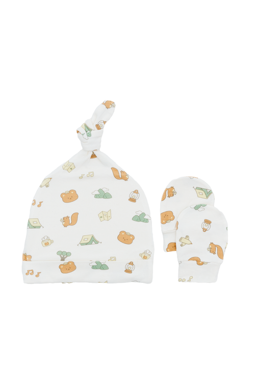 Little Camper Hat And Mitt - 2 Pack