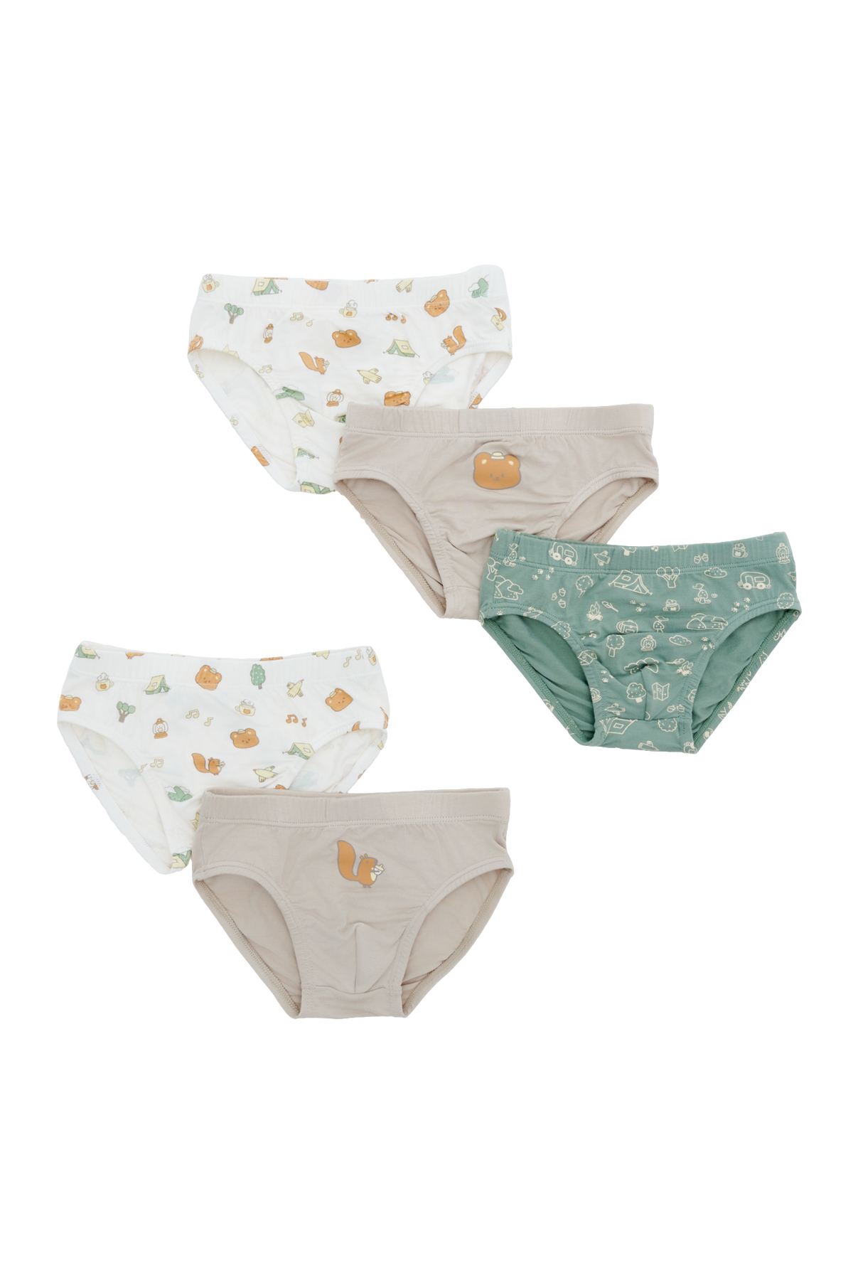 Not Too Big Little Camper Briefs - 5 Pack