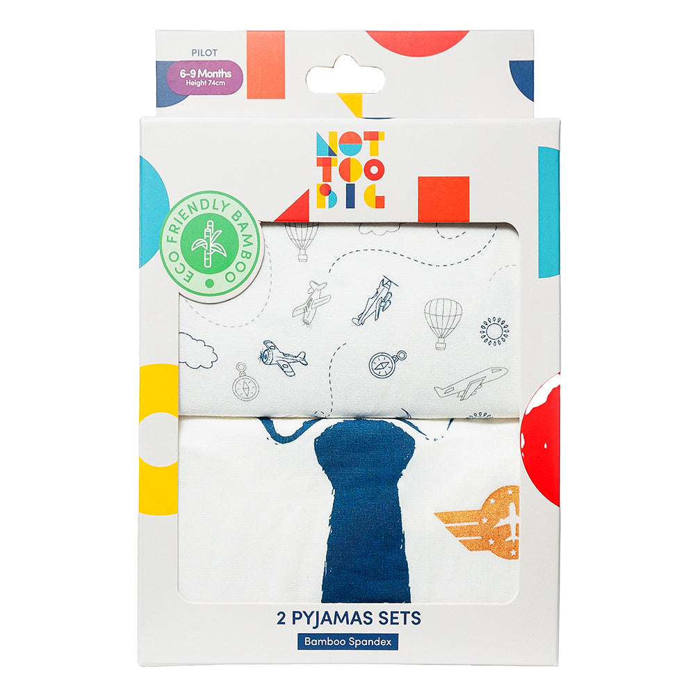 Not Too Big Pilot Pyjamas -2PK