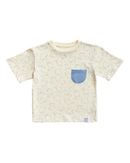 Birds Oversized Pocket Tee - Bluebird