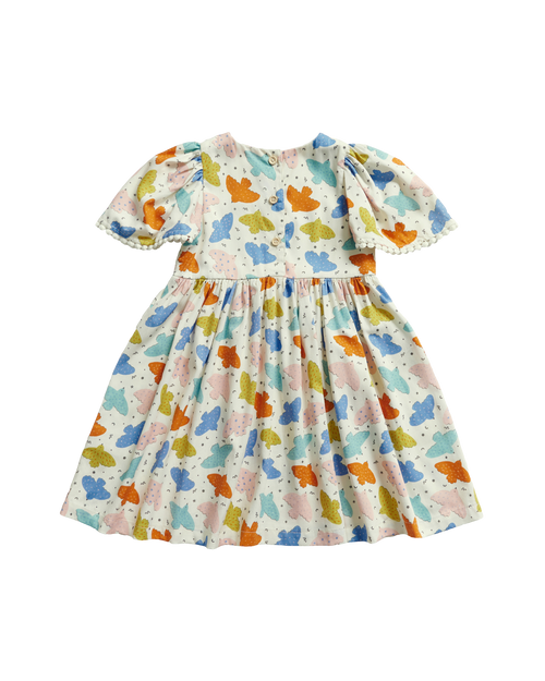 Birds Bell-Sleeved Dress - Pink Playground