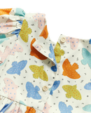 Birds Bell-Sleeved Dress - Pink Playground