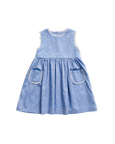 Birds Sleeveless Dress - Periwinkle