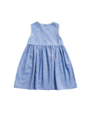 Birds Sleeveless Dress - Periwinkle
