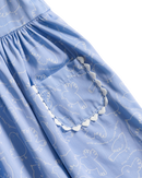 Birds Sleeveless Dress - Periwinkle