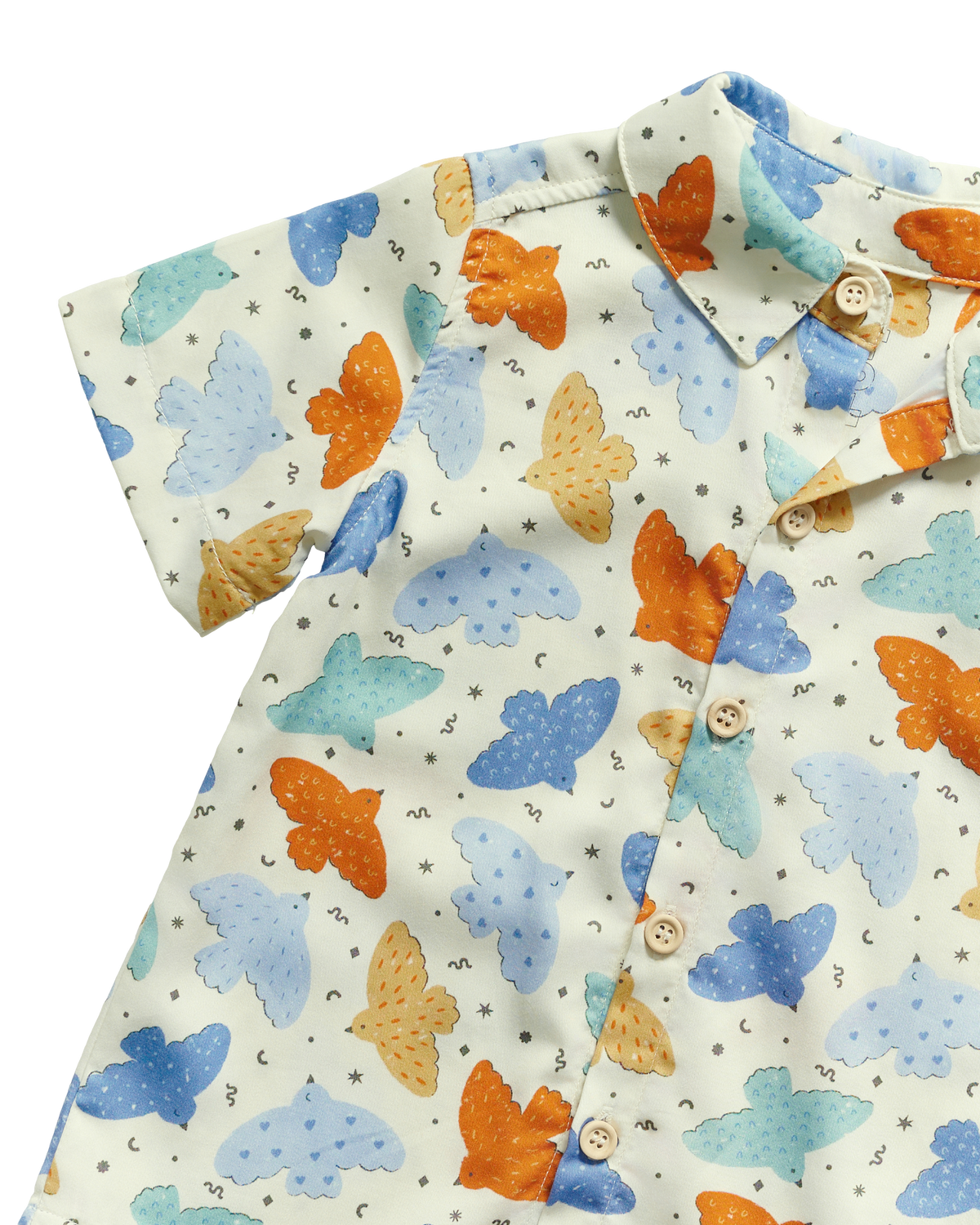 Birds Collared Shirt - Playground