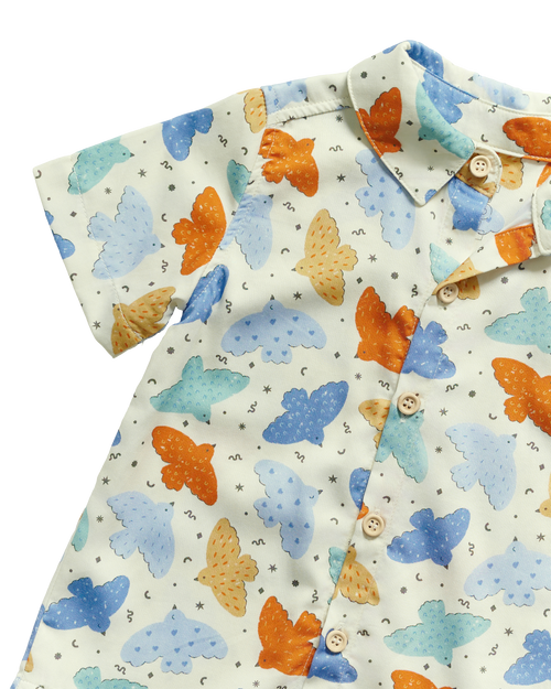 Birds Collared Shirt - Playground