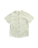 Birds Collared Shirt - Bluebird
