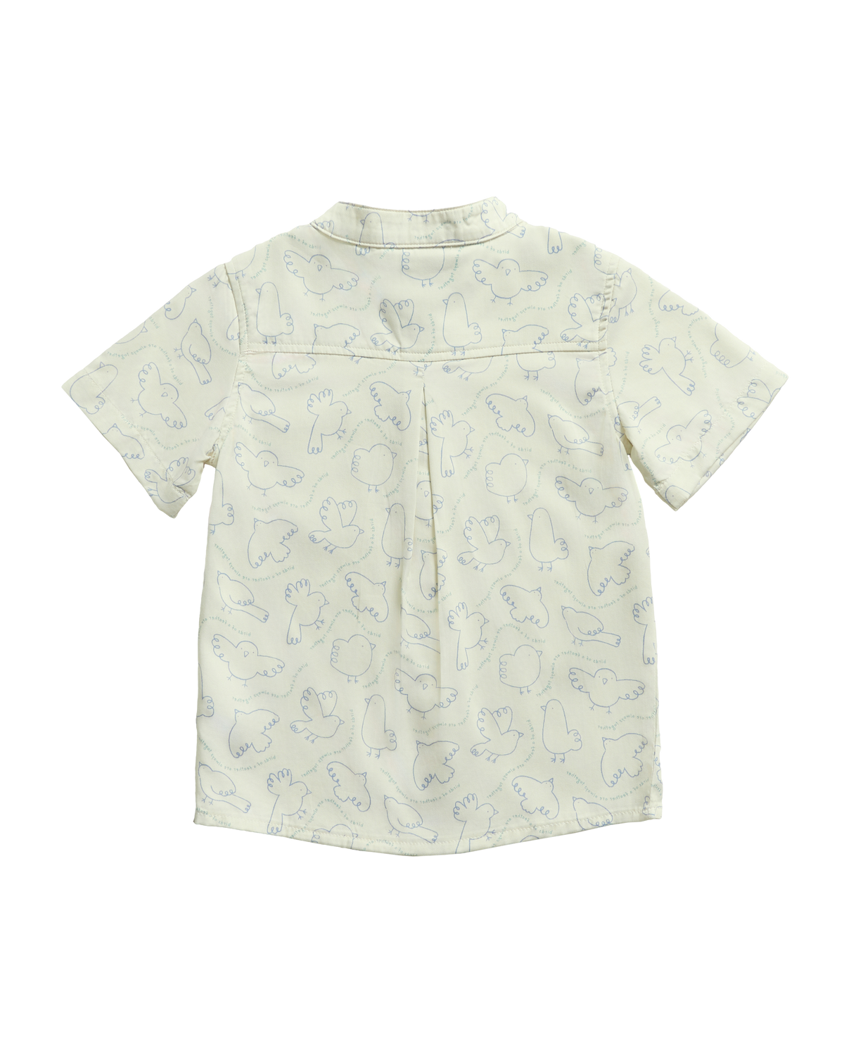 Birds Collared Shirt - Bluebird