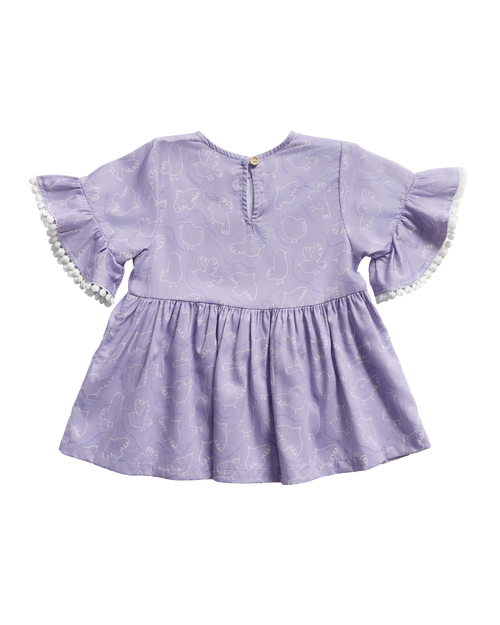 Birds Flutter Babydoll Top