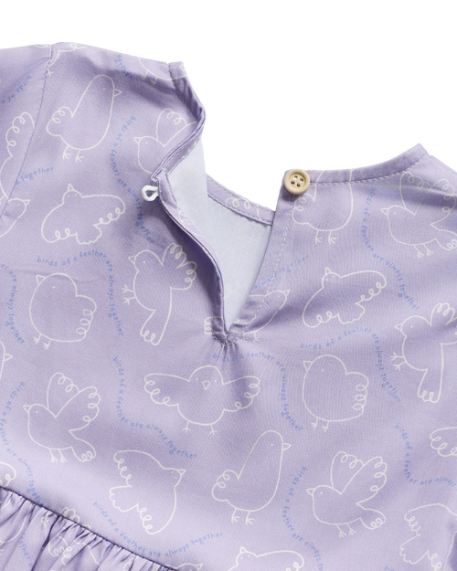 Birds Flutter Babydoll Top