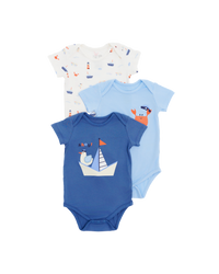 Captain Bodysuit - 3 Pack