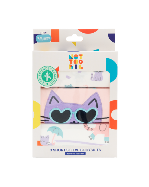 Kitten Bodysuit - 3 Pack