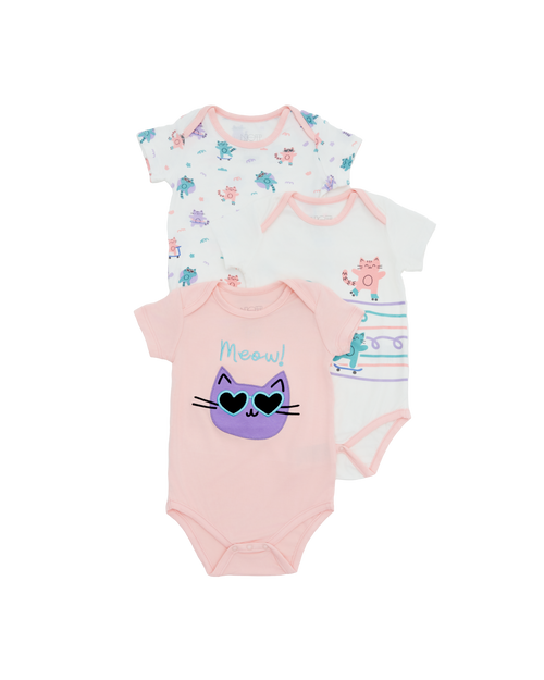 Kitten Bodysuit - 3 Pack