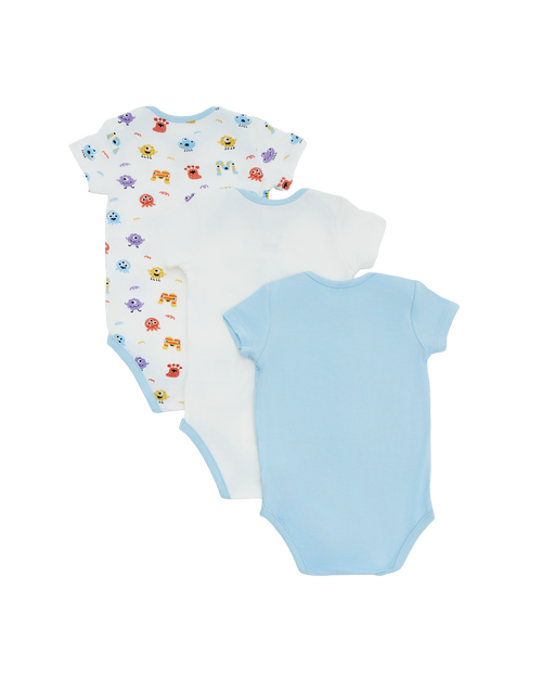 Monster Bodysuit - 3 Pack