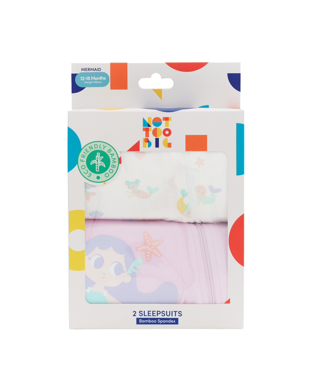 Mermaid Sleepsuit - 2 Pack