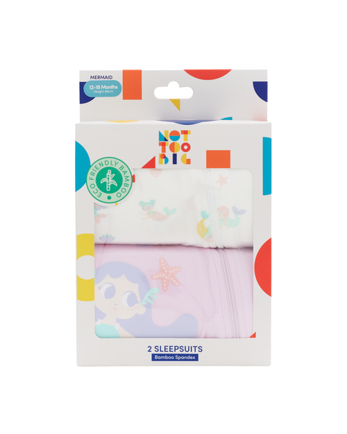 Mermaid Sleepsuit - 2 Pack