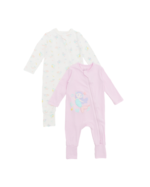 Mermaid Sleepsuit - 2 Pack