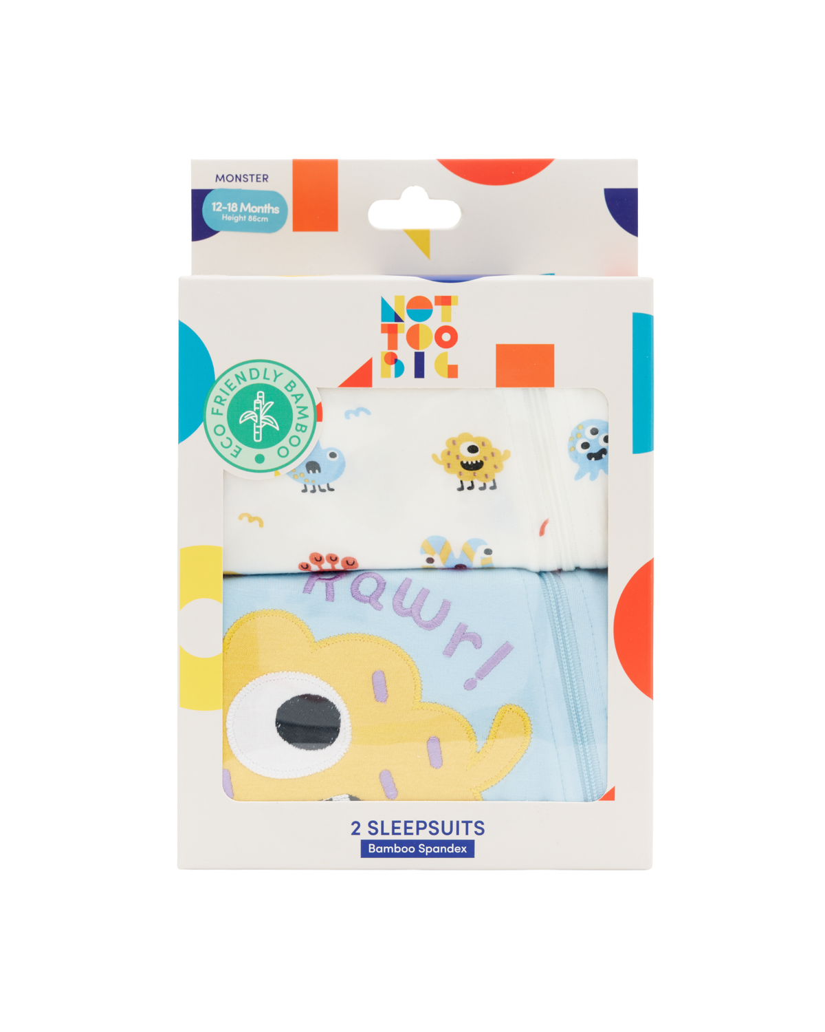 Monster Sleepsuit - 2 Pack