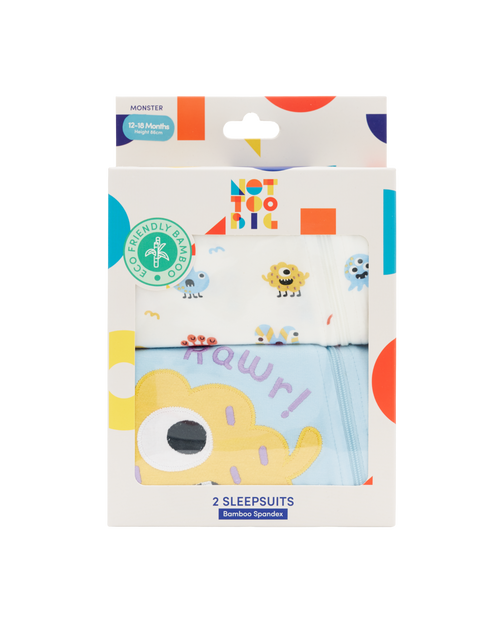 Monster Sleepsuit - 2 Pack