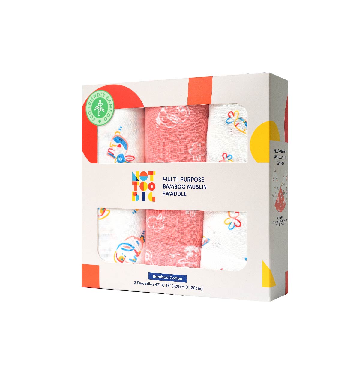 Not Too Big Bamboo Swaddles 3pk - Assorted Designs
