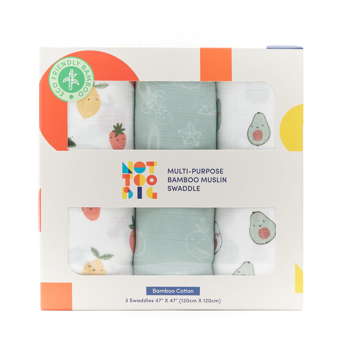 Not Too Big Bamboo Swaddles 3pk - Assorted Designs