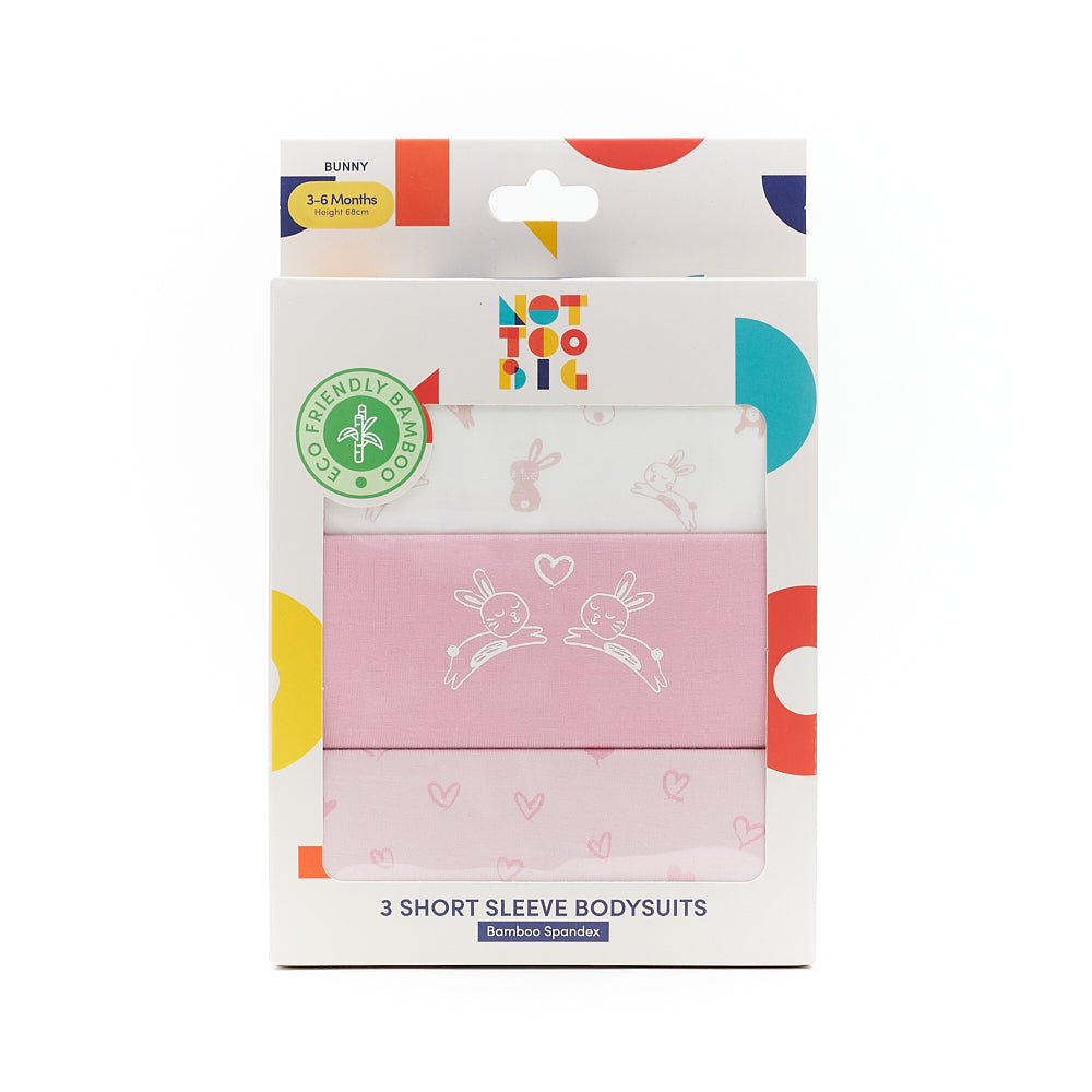 Not Too Big Bunny Bodysuit -3 Pack