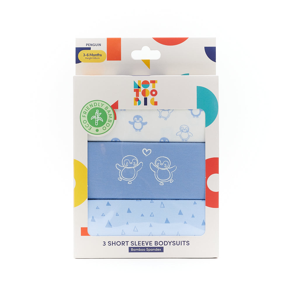 Not Too Big Penguin Bodysuit -3 Pack