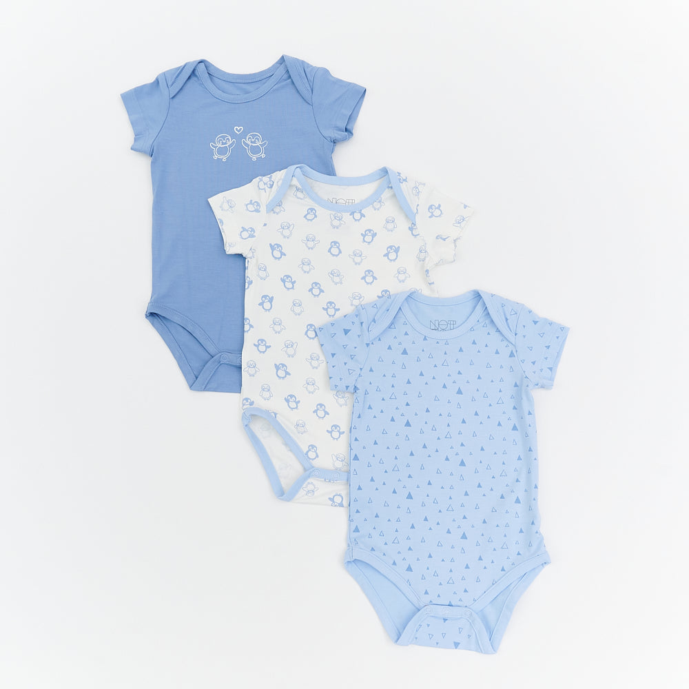 Not Too Big Penguin Bodysuit -3 Pack