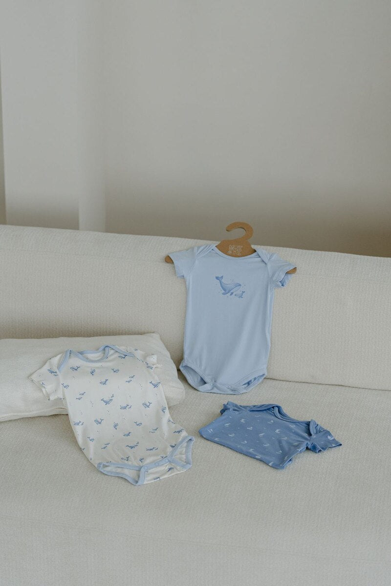Not Too Big Whaley Bodysuit - 3 Pack