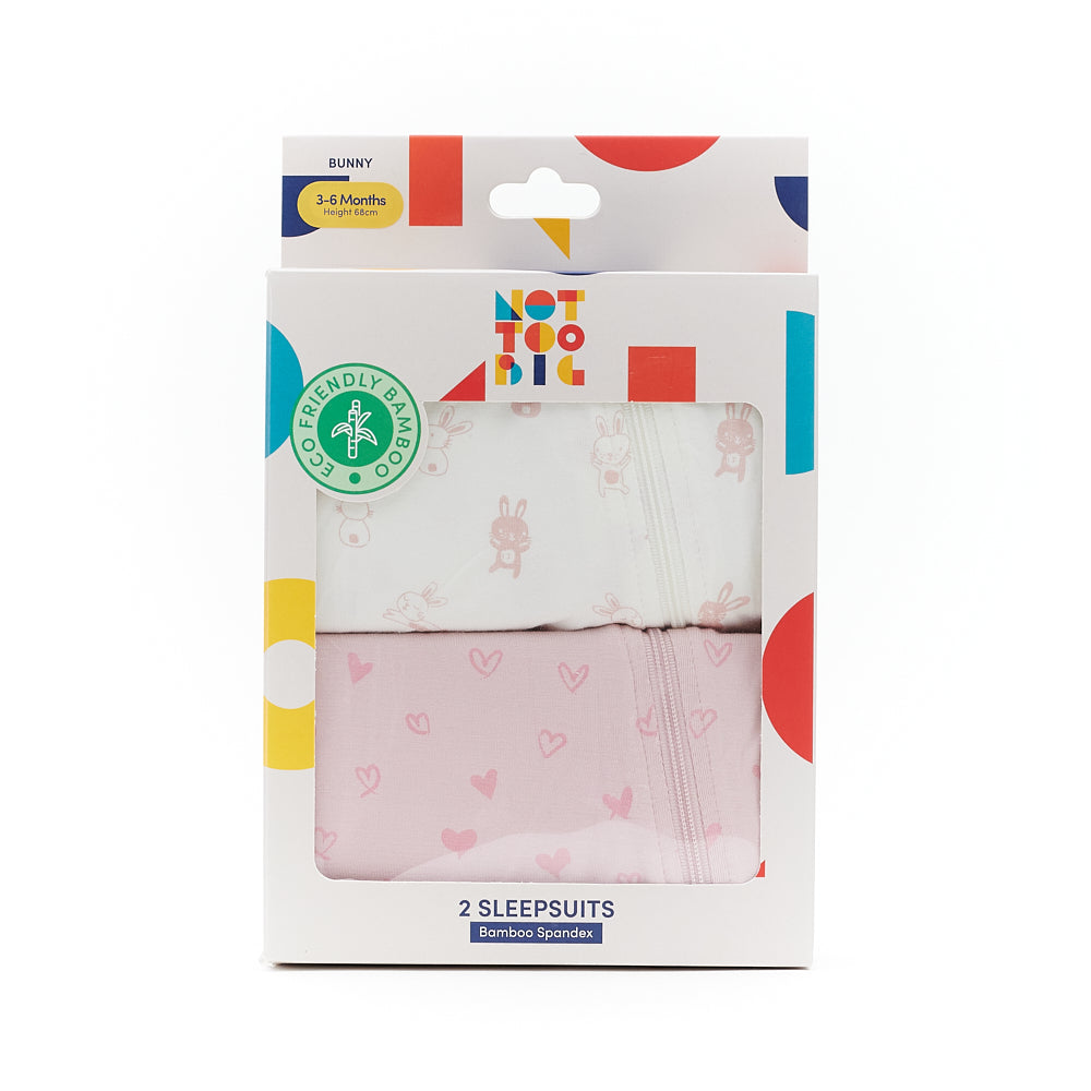 Not Too Big Bunny Sleepsuit -2 Pack
