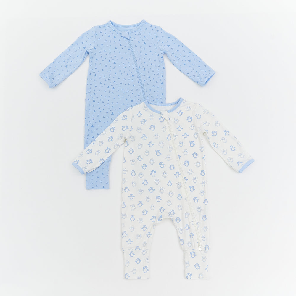Not Too Big Penguin Sleepsuit -2 Pack