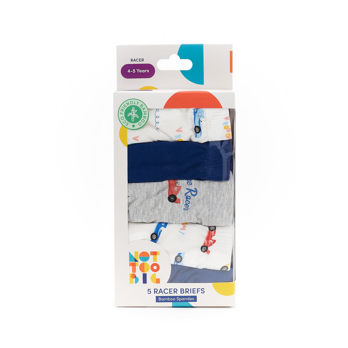 Not Too Big Tiny Racer Brief -5 Pack