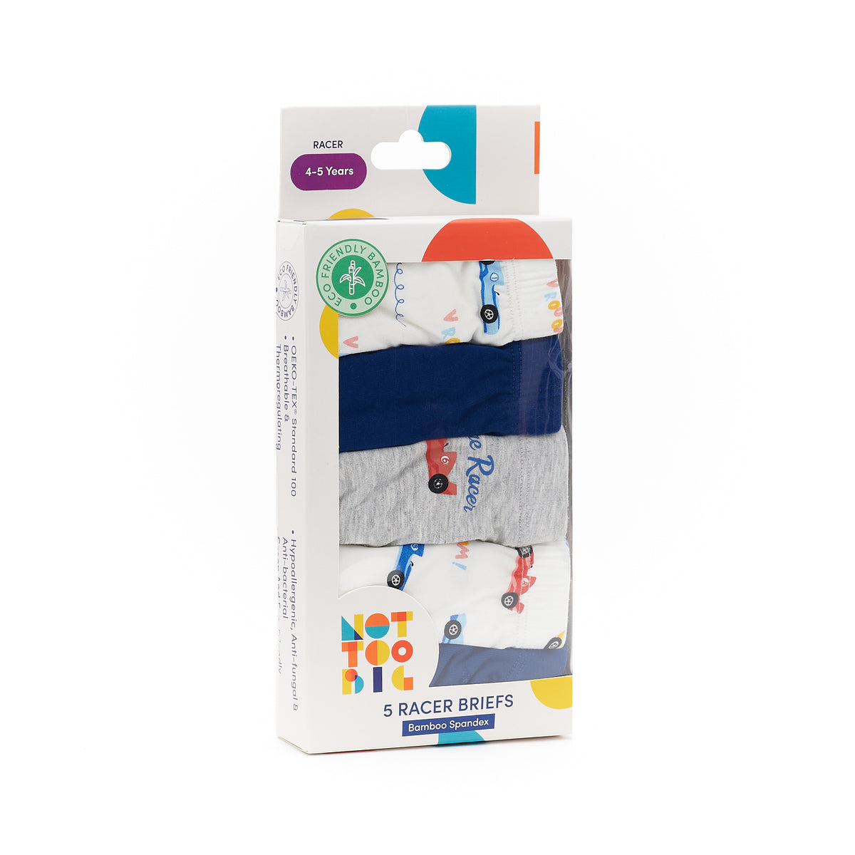 Not Too Big Tiny Racer Brief -5 Pack