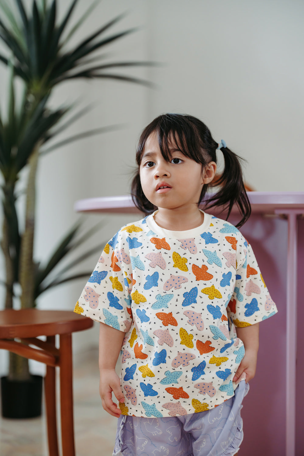 Not Too Big Birds Oversized Tee - Pink Playground
