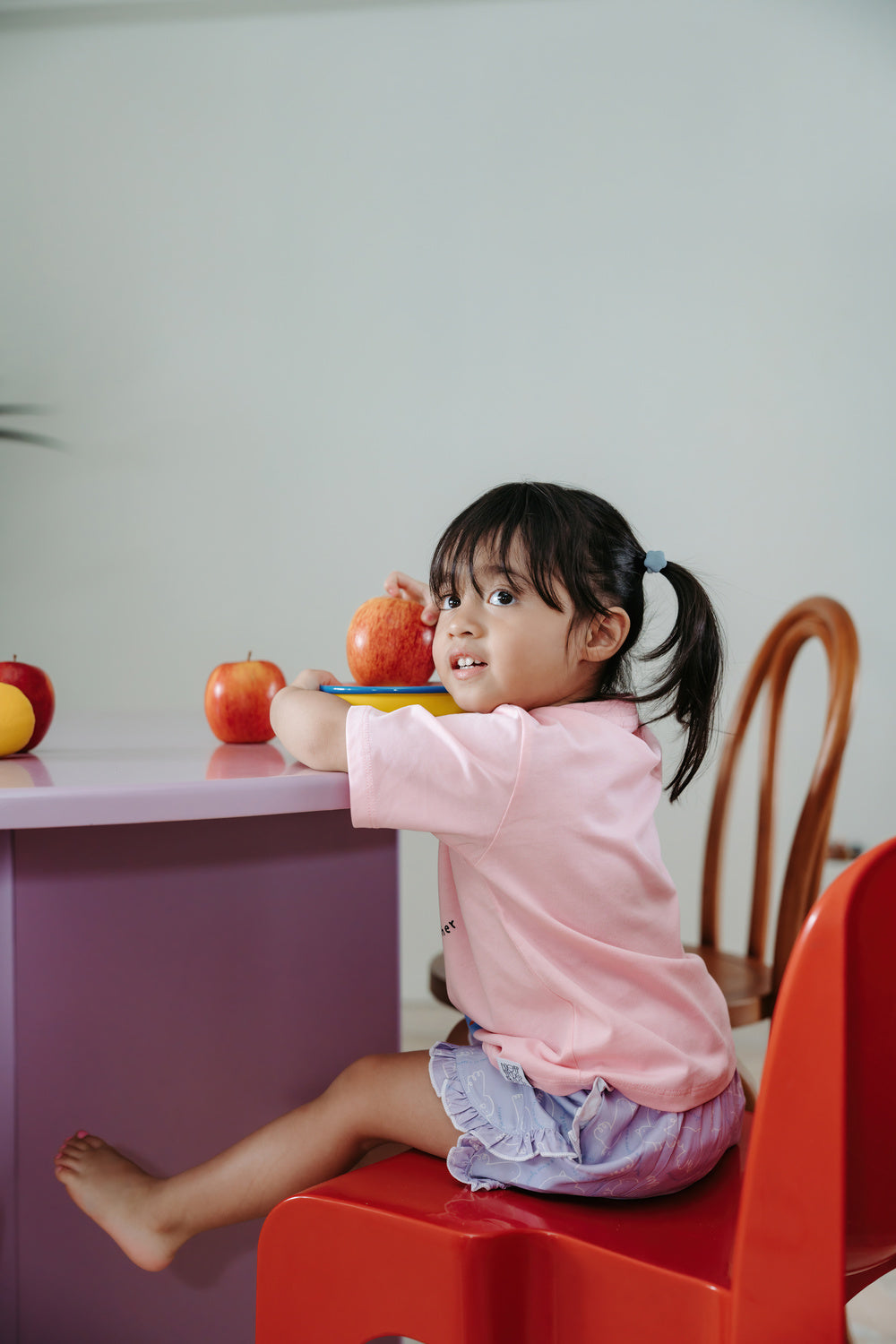 Not Too Big Birds Oversized Tee - Bubblegum