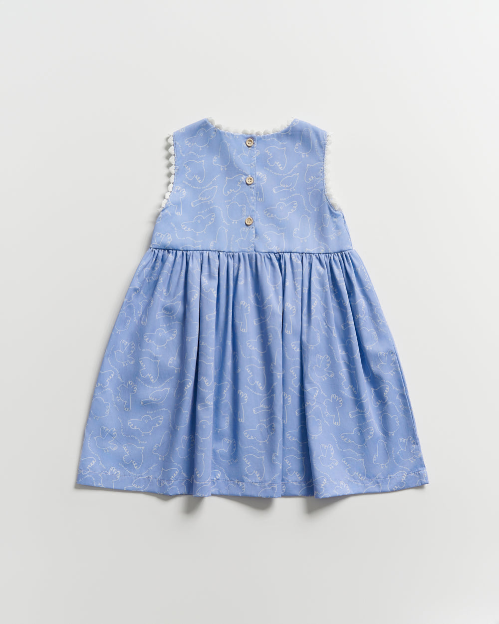 Not Too Big Birds Sleeveless Dress - Periwinkle