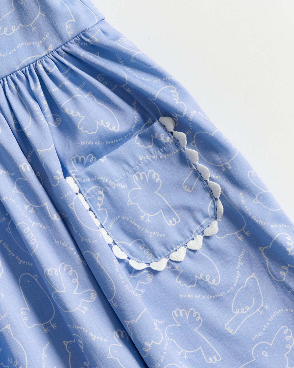 Not Too Big Birds Sleeveless Dress - Periwinkle