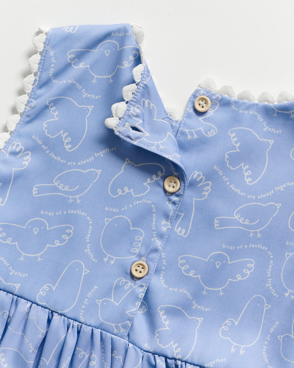 Not Too Big Birds Sleeveless Dress - Periwinkle