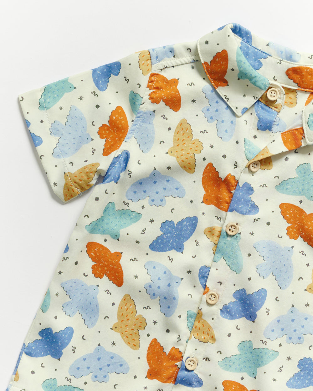 Not Too Big Birds Collared Shirt - Playground