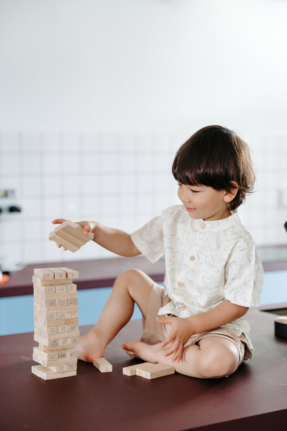 Not Too Big Birds Collared Shirt - Bluebird