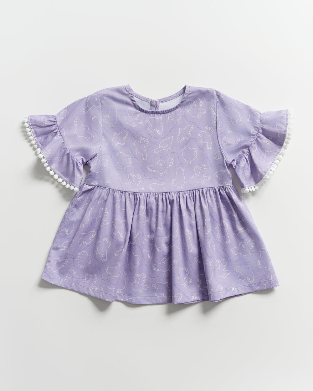 Not Too Big Birds Flutter Babydoll Top