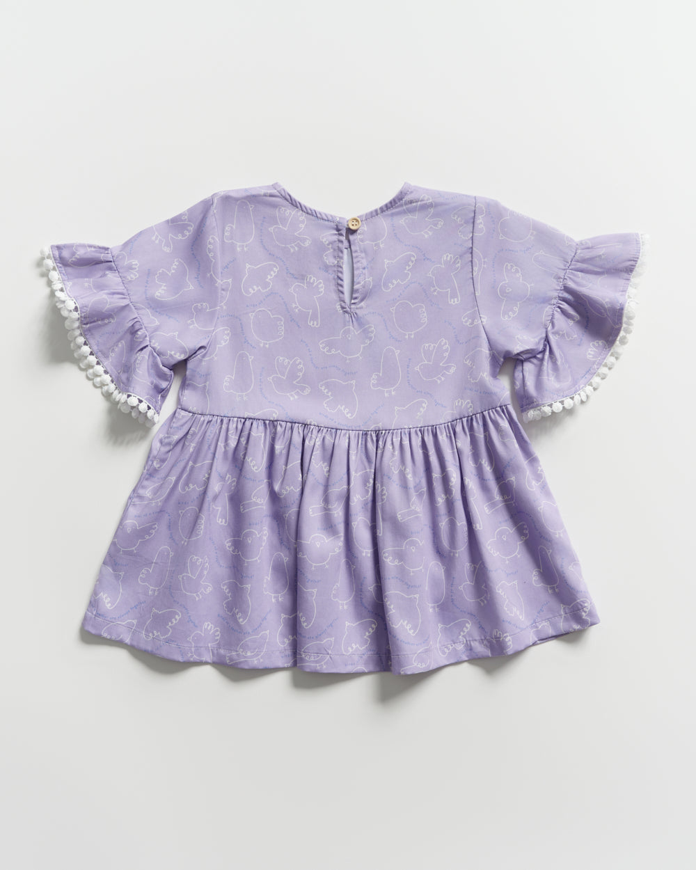 Not Too Big Birds Flutter Babydoll Top