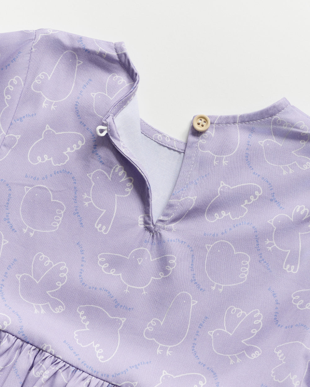 Not Too Big Birds Flutter Babydoll Top